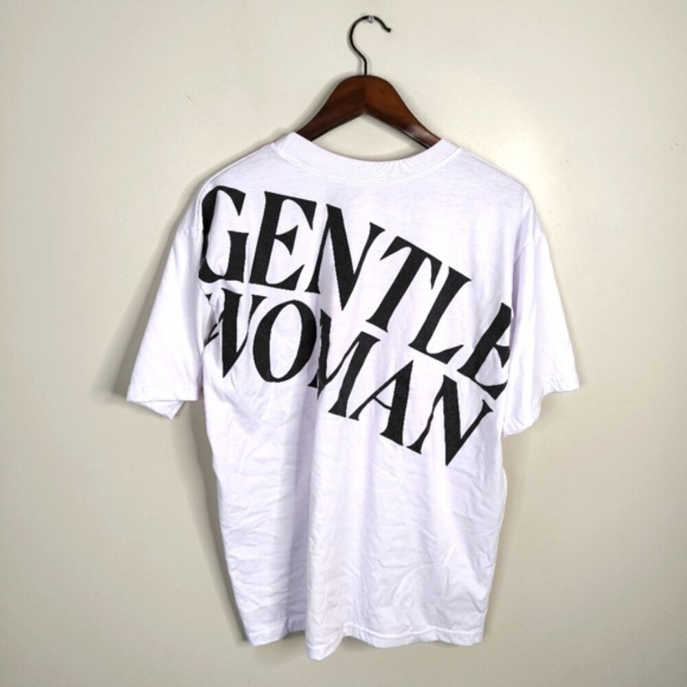 Gentlewoman Retro 90s Style Letter Logo Oversized Boxy Urban Street T-Shirt L - Picture 4 of 9